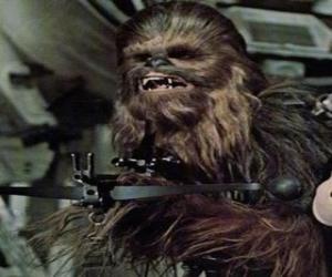 Puzzle Chewbacca, η τεράστια και τριχωτά Wookiee, επισημαίνοντας με το όπλο του